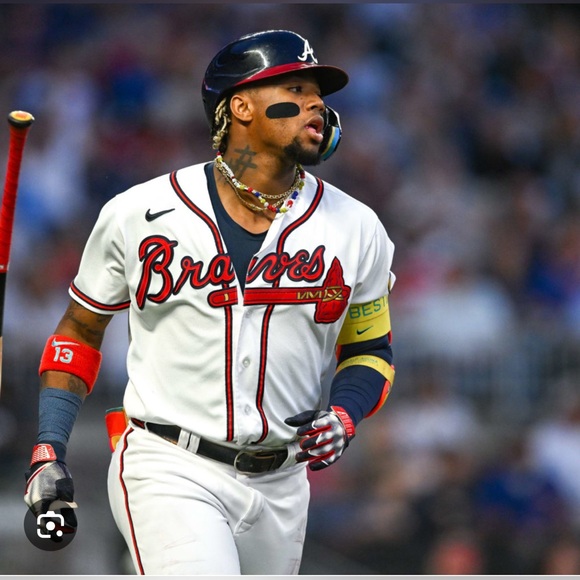 Nike Atlanta Braves Ronald Acuna Jr White Jersey MLB Baseball Men’s Sz XL - Picture 4 of 7